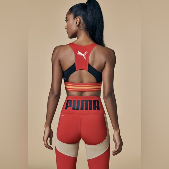 LAST ONE!  New PUMA color blocks  cropped leggings biker shorts N177 - Picture 4 of 8